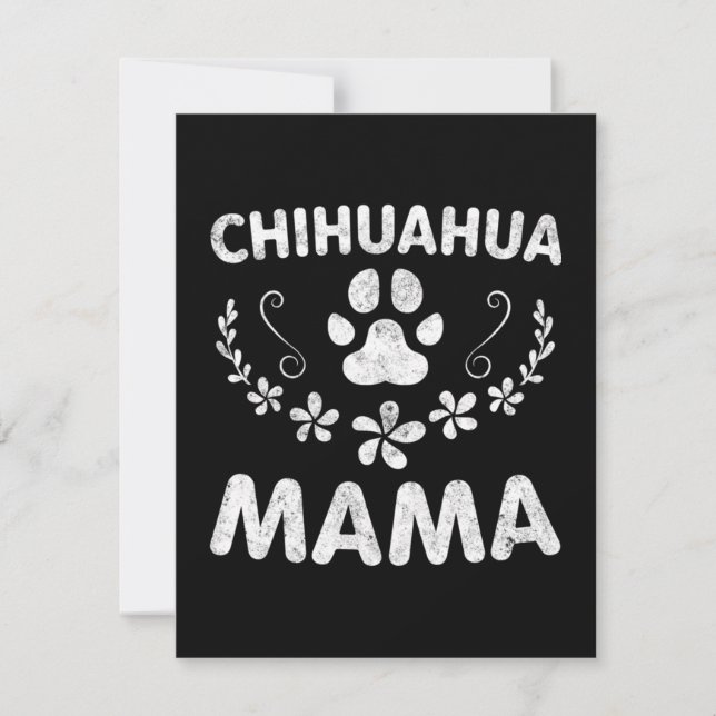 Chihuahua Mama Dankeskarte (Vorderseite)