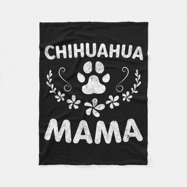 Chihuahua Mama Fleecedecke (Vorderseite)