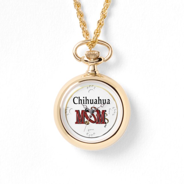 Chihuahua Mama Geschenke Armbanduhr (Vorderseite)