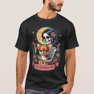 Chihuahua Mama Halloween Hund Onwer Skeleton Wom T-Shirt