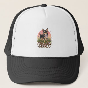 Chihuahua Mama Hund Rosa Blumen-Halstuch_1 Truckerkappe