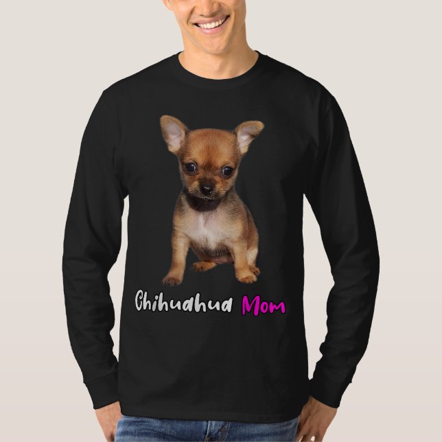 Chihuahua-Mama-Hunde Welpen-Geschenk T-Shirt (Vorderseite)
