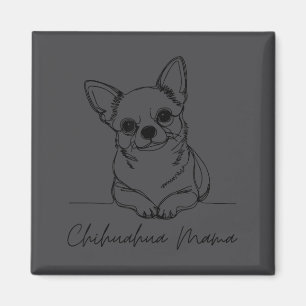 Chihuahua-Mama Kurzhaar-Chihuahua-Mutter Süßer Hun Magnet
