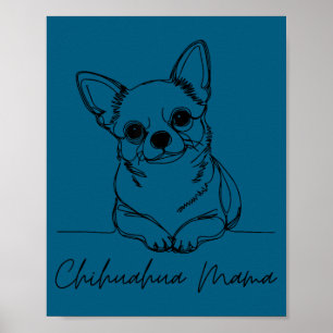 Chihuahua-Mama kurzhaarige Chihuahua-Mutter süßer Poster