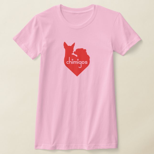 Chihuahua Mama Liebe Herz Chimigos Logo T-Shirt (Ablage )