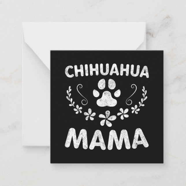 Chihuahua Mama Mitteilungskarte (Vorderseite)