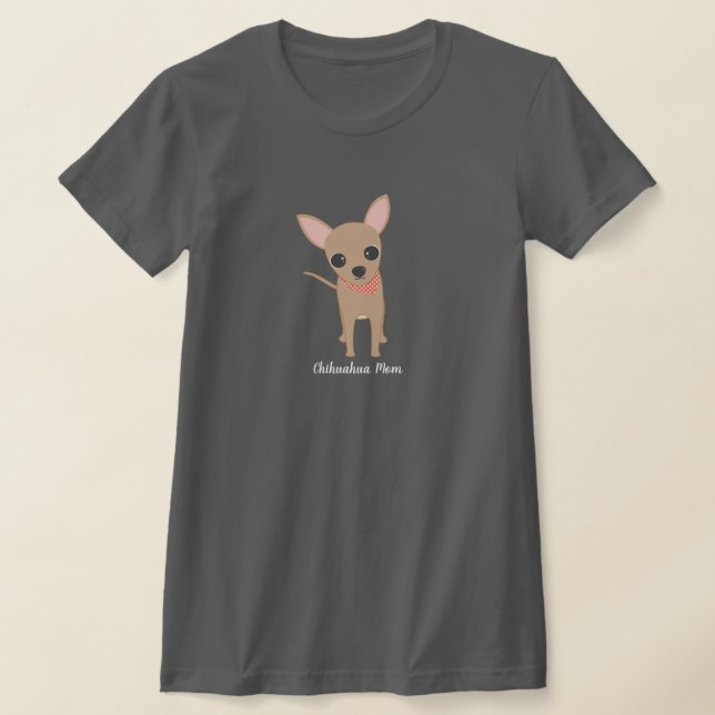 Chihuahua Mama Personalisierte Hunde Mama  T-Shirt (Ablage )