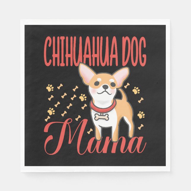 Chihuahua-Mama Serviette (Vorderseite)