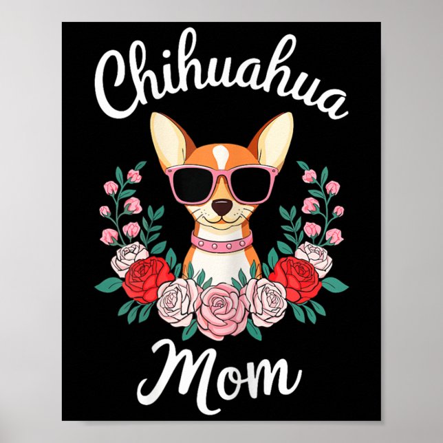 Chihuahua Mama Shirt Frauen Chihuahua Besitzermütt Poster (Vorne)