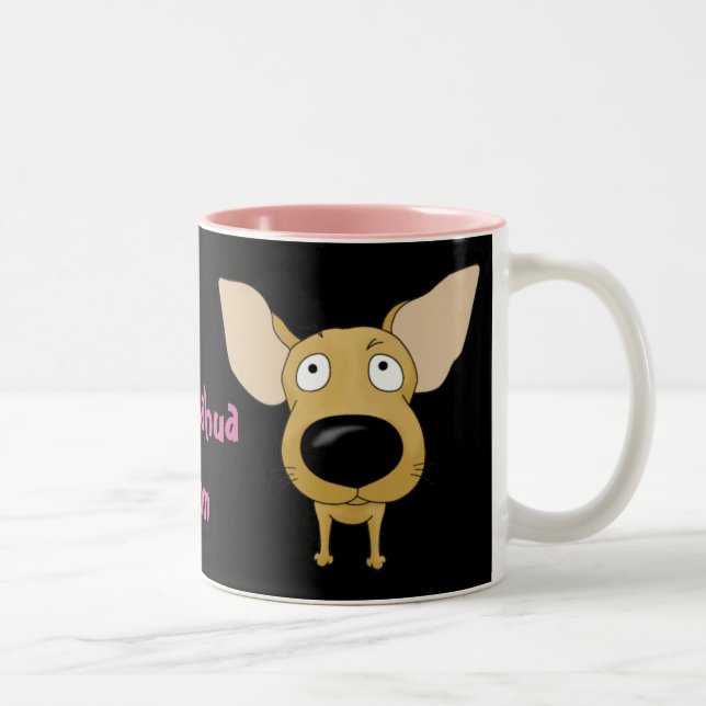 Chihuahua-Mama-Tasse Zweifarbige Tasse (Rechts)