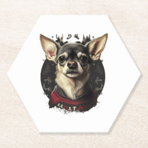 Chihuahua Merry Christmas X-Mas Tree Niedlich Untersetzer