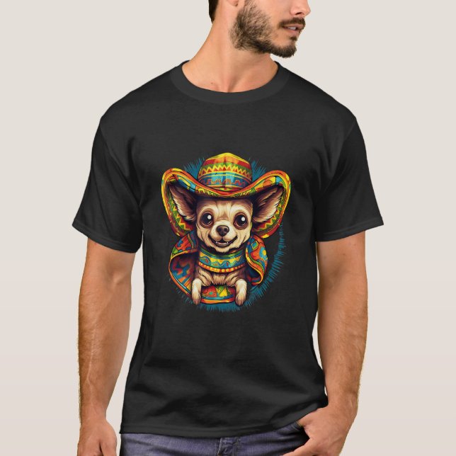 Chihuahua Mexico Cinco de Mayo  Dog Mexican 1 T-Shirt (Vorderseite)