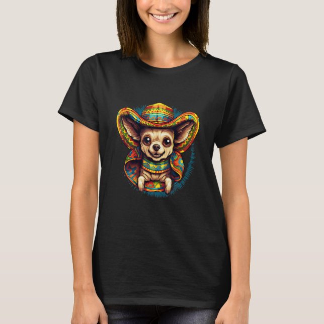 Chihuahua Mexico Cinco de Mayo  Dog Mexican 1 T-Shirt (Vorderseite)
