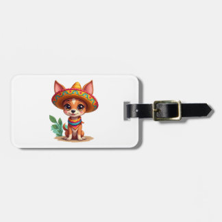 Chihuahua  Mexico  Cinco de Mayo  Funny Dog   (3) Gepäckanhänger