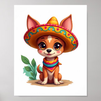 Chihuahua  Mexico  Cinco de Mayo  Funny Dog   (3) Poster