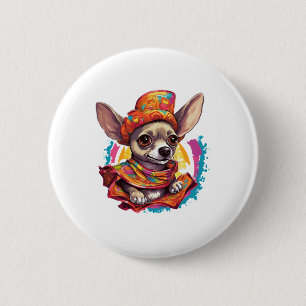 Chihuahua Mexico Cinco de Mayo Funny Dog Button