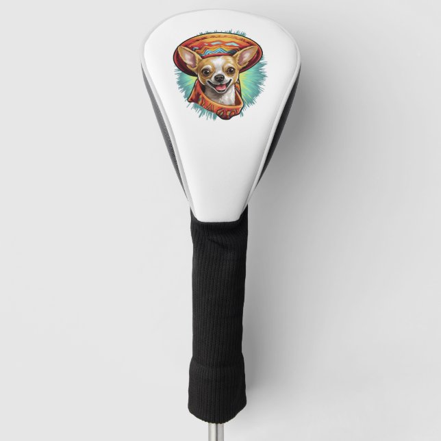 Chihuahua Mexico Cinco de Mayo Funny Dog Golf Headcover (Vorderseite)