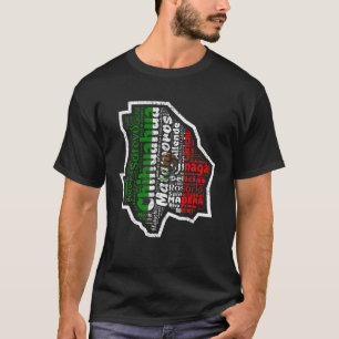 Chihuahua Mexico Mapa Bandera Mexicana Staat T-Shirt