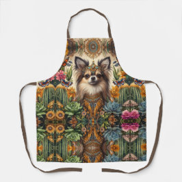 Chihuahua Mexikanische Ureinwohner Blume Muster Sc Schürze