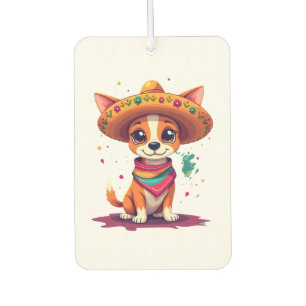 Chihuahua Mexiko Cinco de Mayo Lustiger Hund Autolufterfrischer