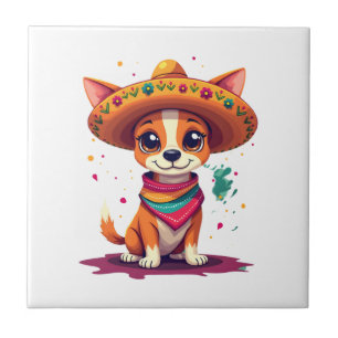 Chihuahua  Mexiko  Cinco de Mayo  Lustiger Hund    Fliese