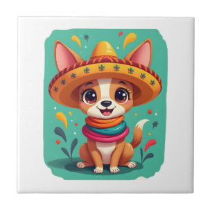 Chihuahua  Mexiko  Cinco de Mayo  Lustiger Hund    Fliese