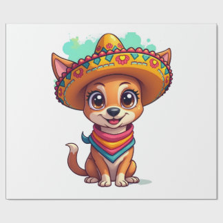 Chihuahua  Mexiko  Cinco de Mayo  Lustiger Hund    Geschenkpapier