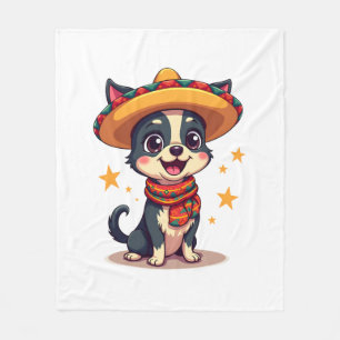 Chihuahua Mexiko Cinco de Mayo Lustiger Hund Kopie Fleecedecke