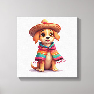 Chihuahua  Mexiko  Cinco de Mayo  Lustiger Hund  ( Leinwanddruck