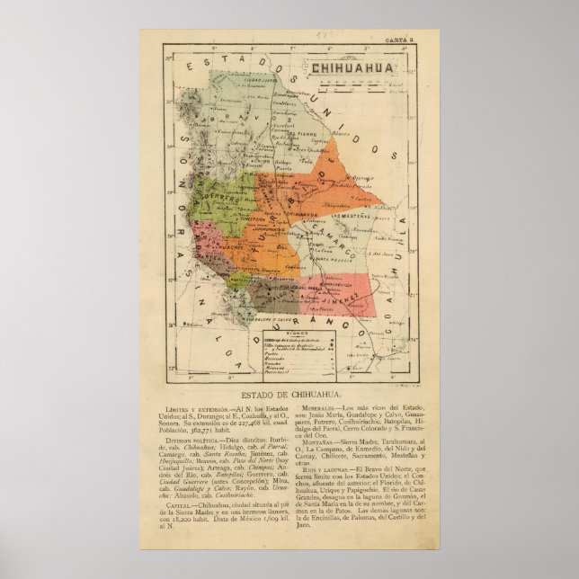 Chihuahua, Mexiko Poster (Vorne)