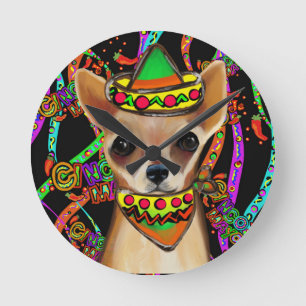 Chihuahua Mexiko Runde Wanduhr