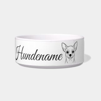 Chihuahua Minimalist Line Art personalized bowl Napf