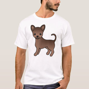 Chihuahua mit glattem Fell und Schokoladenfell süß T-Shirt