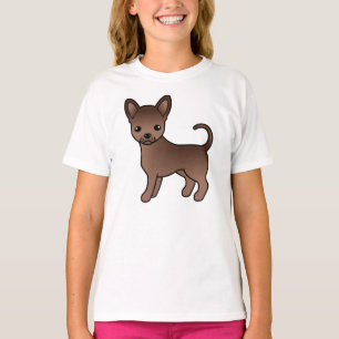 Chihuahua mit glattem Fell und Schokoladenfell süß T-Shirt