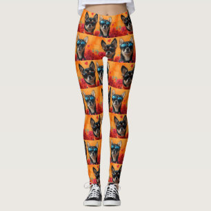 Chihuahua mit Herz Rosen Valentinstag  Leggings