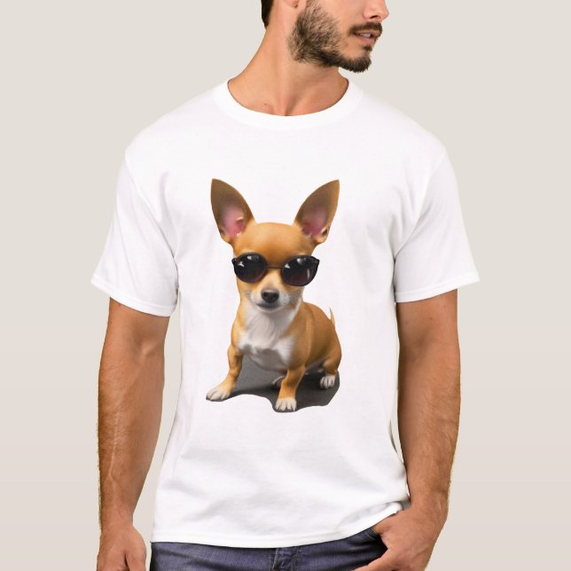 Chihuahua mit Sonnenbrille T-Shirt (Vorderseite)