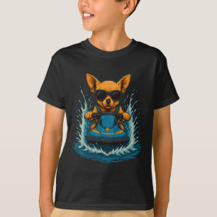 Chihuahua mit Sonnenbrille Tier Jet Ski Fahrer Som T-Shirt