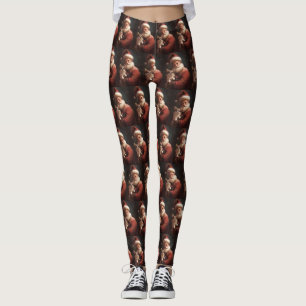 Chihuahua mit Weihnachtsmann Festive Weihnachten Leggings