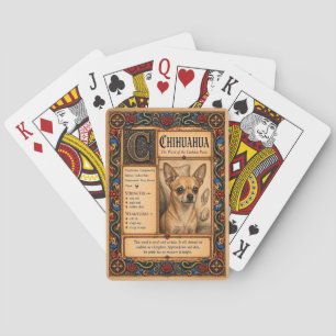 Chihuahua, mittelalterliche Bestiarien-Kunst Spielkarten
