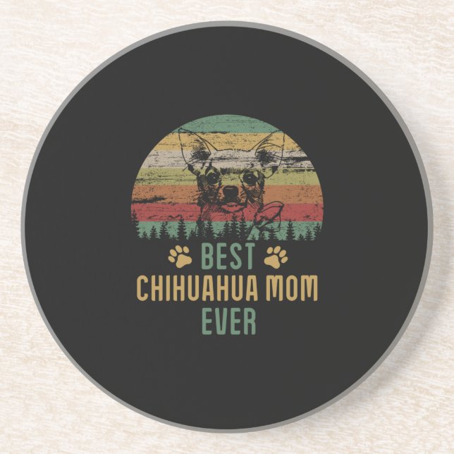 Chihuahua Mom Getränkeuntersetzer (Vorne)