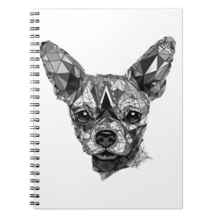 Chihuahua Mosaic Geometrie Art Dog Notizblock