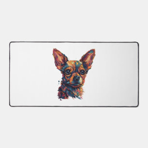 Chihuahua Mosaic Geometrie Art Dog Schreibtischunterlage