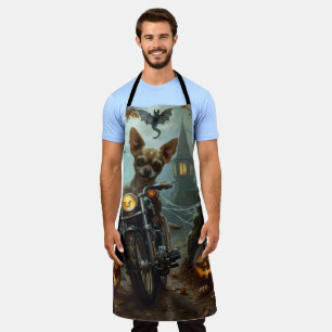 Chihuahua-Motorrad Halloween Beängstigend Schürze