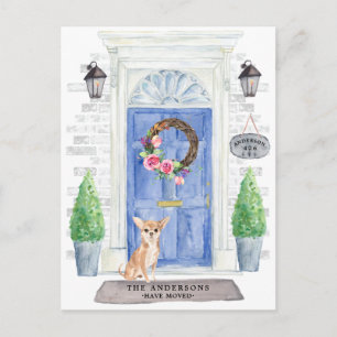 Chihuahua Moving Announction Postcard Postkarte