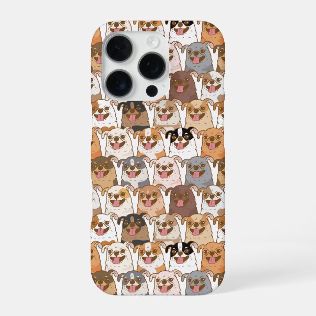 Chihuahua-Muster iPhone Hülle (Rückseite)