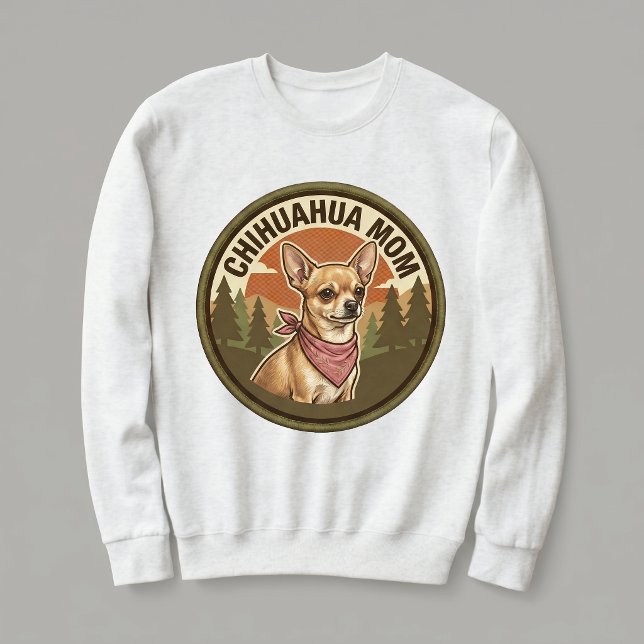 Chihuahua-Mutter-Crewneck Chi-Hundemutter-Geschenk Sweatshirt (Von Creator hochgeladen)