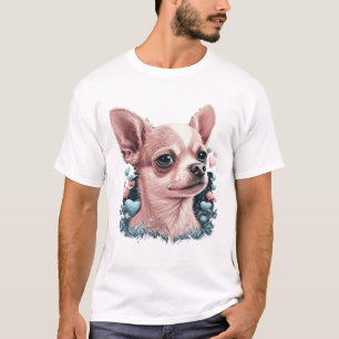 Chihuahua Niedlich Hund Schöne Blume Girl T-Shirt
