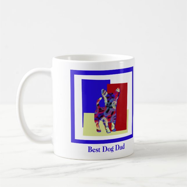 Chihuahua Niedlich Hund Silhouette TRBY Vatertag Kaffeetasse (Links)