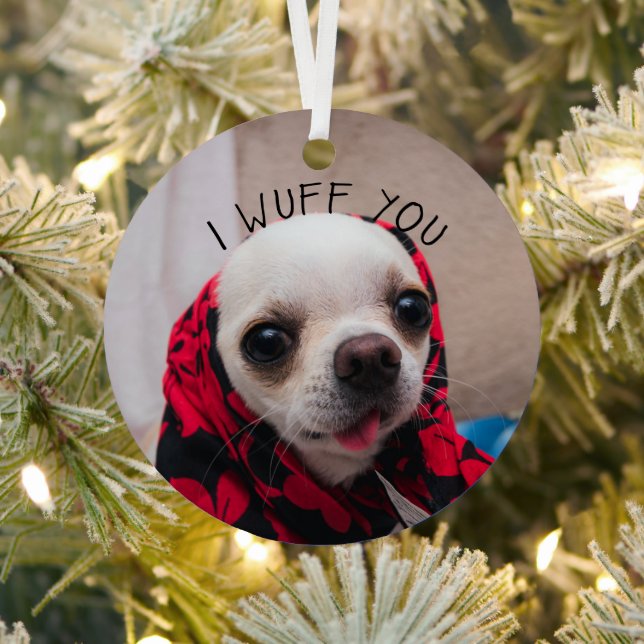 Chihuahua niedlich, ich wähe dir Liebe Valentines Ornament Aus Metall (InSitu)