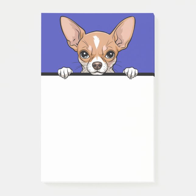 Chihuahua Niedlich Peeking Dog Lover Geschenke Ges Post-it Klebezettel (Vorderseite)